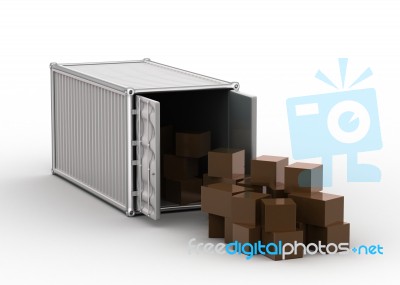 Cargo Container Stock Image