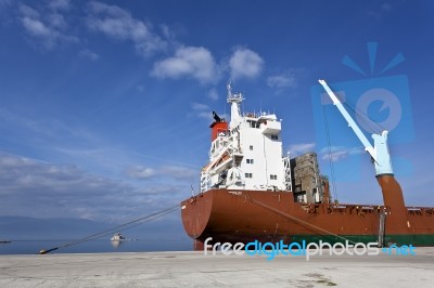 Cargo Ship Stock Photo