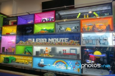 Carlsbad, Us, Feb 5: The Lego Movie Display At Legoland Californ… Stock Photo