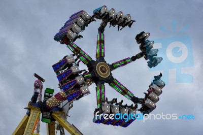 Carousel At Winter Wonderland Hyde Park Stock Photo