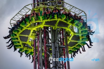 Carousel At Winter Wonderland Hyde Park Stock Photo