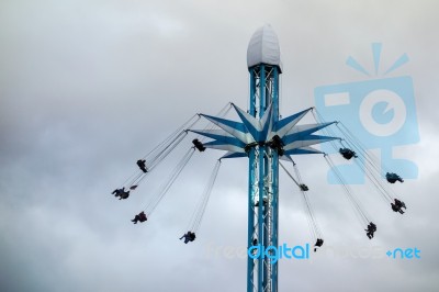 Carousel At Winter Wonderland Hyde Park In London Stock Photo