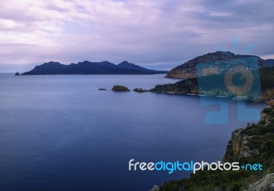 Carp Bay In Freycinet National Park Stock Photo