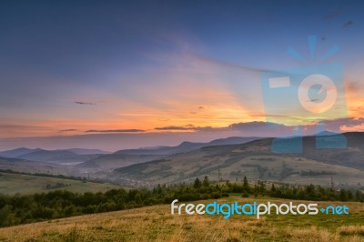 Carpathian Evening Stock Photo