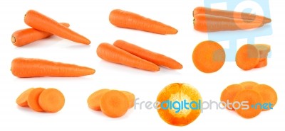 Carrot Isolated On The White Background Stock Photo