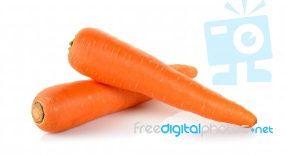 Carrot Isolated On The White Background Stock Photo