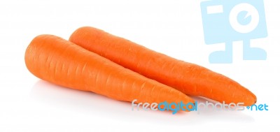 Carrot Isolated On The White Background Stock Photo