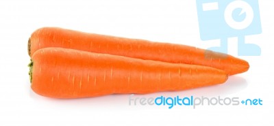 Carrot Isolated On The White Background Stock Photo