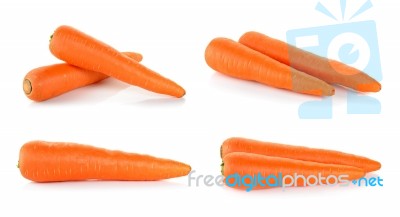 Carrot Isolated On The White Background Stock Photo