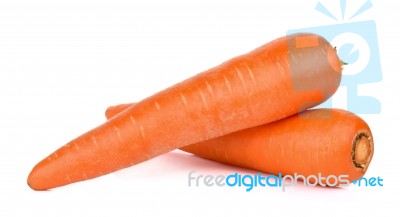 Carrot Isolated On The White Background Stock Photo