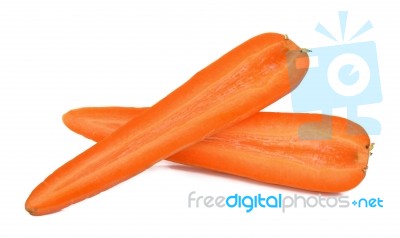 Carrot Isolated On The White Background Stock Photo