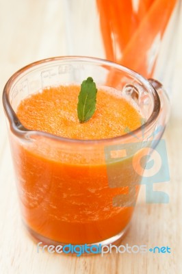 Carrot Juice Smoothie Stock Photo