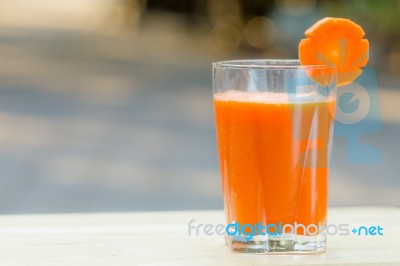 Carrot Juice Smoothie Stock Photo