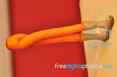 Carrot Walking Stock Photo