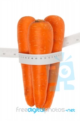 Carrot With Diet Concept Stock Photo