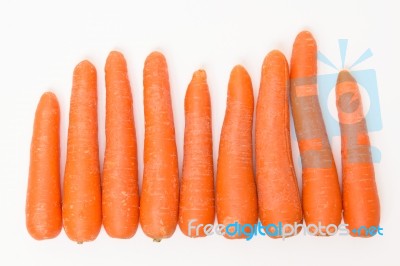 Carrots Isolated On A White Background Stock Photo