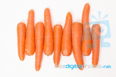 Carrots Isolated On A White Background Stock Photo