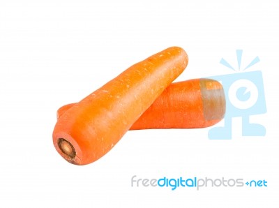 Carrots Isolated On White Background,with Clipping Path Stock Photo