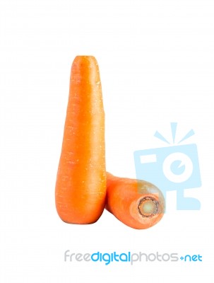 Carrots Isolated On White Background,with Clipping Path Stock Photo