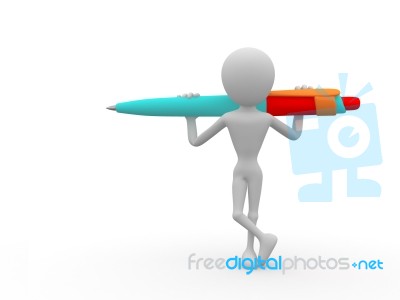 Carrying Pen Stock Image