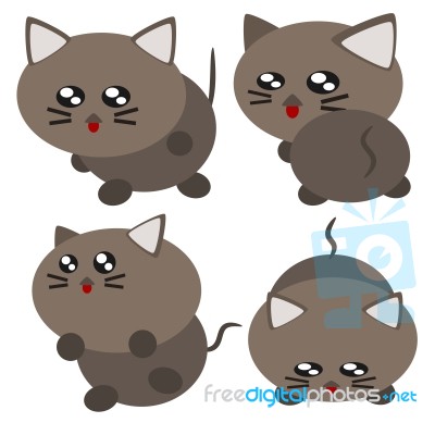 Cartoon Cat Illustration Stock Image