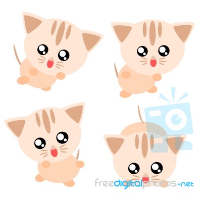 Cartoon Cat Illustration Stock Image