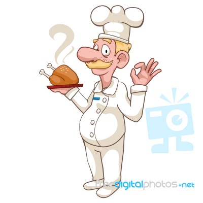 Cartoon Chef Stock Image