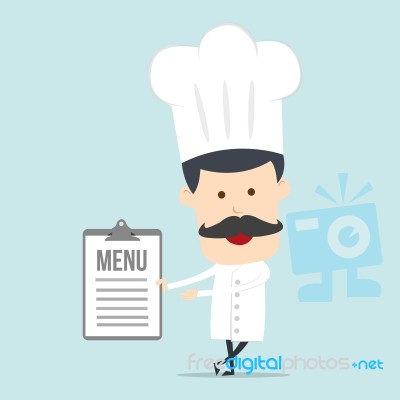 Cartoon Chef Illustration Stock Image