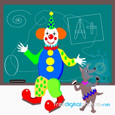 Cartoon Class Clown Stock Image