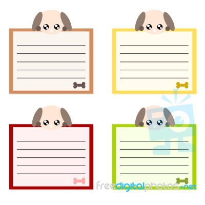 Cartoon Dog Memo Illstration Stock Image