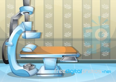 Cartoon  Illustration Interior Surgery Operation Room With Separated Layers Stock Image