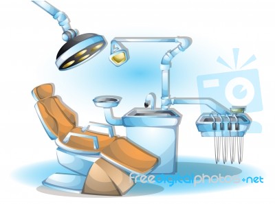 Cartoon  Illustration Interior Surgery Operation Room With Separated Layers Stock Image