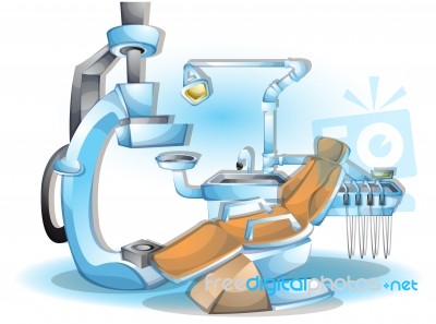 Cartoon  Illustration Interior Surgery Operation Room With Separated Layers Stock Image