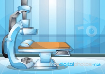 Cartoon  Illustration Interior Surgery Operation Room With Separated Layers Stock Image