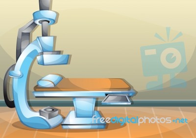 Cartoon  Illustration Interior Surgery Operation Room With Separated Layers Stock Image