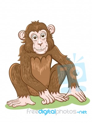 Cartoon Monkey Stock Image - Royalty Free Image ID 10084823