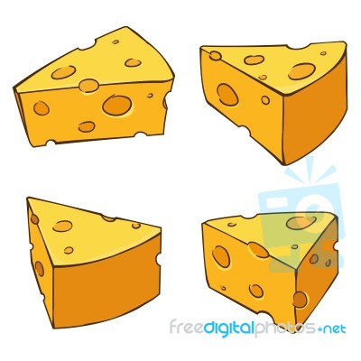 Cartoon Of Cheese Stock Image