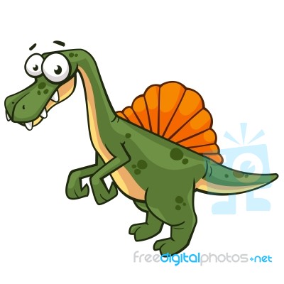 Cartoon Of  Spinosaurus Dinosaur Stock Image