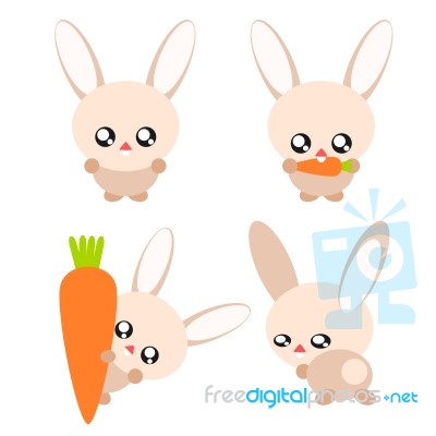 Cartoon Rabbit Illustration Stock Image