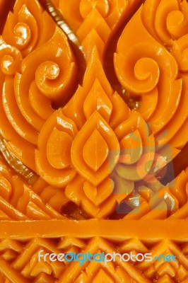 Carving Candle Stock Photo