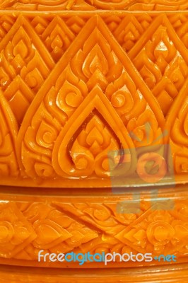 Carving Candle Texture Background Stock Photo