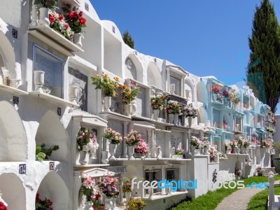 Casares, Andalucia/spain - May 5 : View Of The Cemetery In Casar… Stock Photo