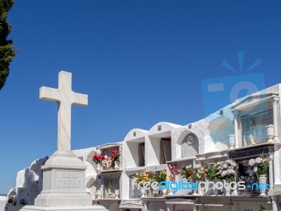 Casares, Andalucia/spain - May 5 : View Of The Cemetery In Casar… Stock Photo