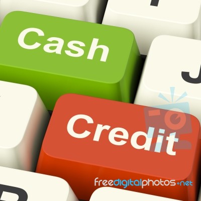 Cash And Credit Keys Stock Image