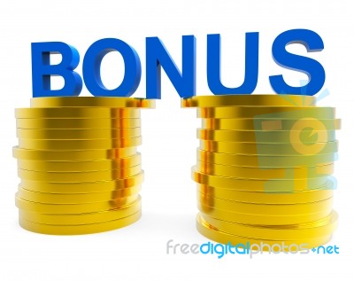 Cash Bonus Represents For Free And Award Stock Image