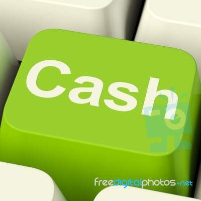 Cash Computer Key Stock Image