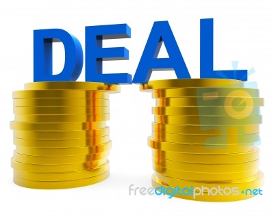 Cash Deal Represents Money Wealth And Transaction Stock Image