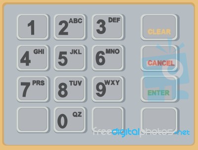 Cash Machine Atm Keypad Stock Image