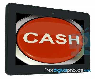 Cash Switch Shows Money Savings And Incomes Stock Image