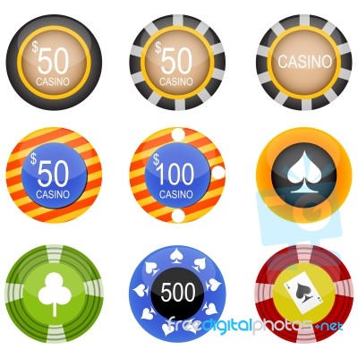 Casino Icons Stock Image